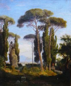 DESSOUSLAVY Thomas 1800-1869,A wooded Italianate garden,Bellmans Fine Art Auctioneers GB 2018-08-04