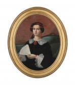 DESVAUX Auguste 1813,Portrait of a lady, said to be Queen Isabella II o,Christie's GB 2012-09-25