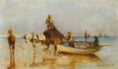 DETHOLD Henry Edward 1854-1924,Breton peasants at the seaside,Galerie Koller CH 2009-11-14