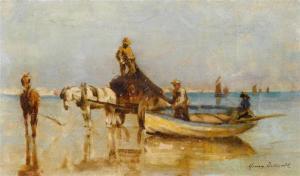 DETHOLD Henry Edward 1854-1924,Breton peasants at the seaside,Galerie Koller CH 2010-03-22