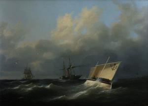 DETLOFF,Coast guard by a light-house,1856,Meissner Neumann CZ 2007-05-27