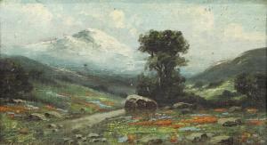 DeTREVILLE Richard 1864-1929,Flowers on the Mountain Path,Clars Auction Gallery US 2021-10-17