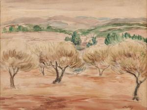 DETROY Leon 1859-1955,Les oliviers,Osenat FR 2024-03-24