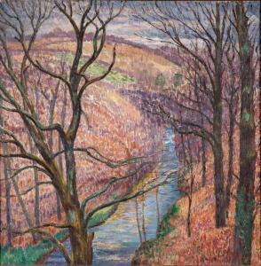 DETROY Leon 1859-1955,Paysage d'automne des environs de Crozant,Aguttes FR 2023-11-15