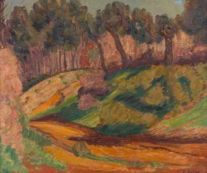 DETROY Leon 1859-1955,Paysage de sous-bois,1905,Ader FR 2023-10-27