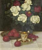 DEUSS E 1900-1900,Still life with roses and apples,1914,Galerie Koller CH 2009-06-16