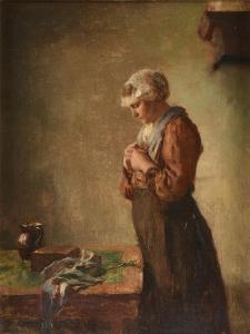 DEUTMANN Frans,Vrouw Staande bij Tafel (Woman Standing at Table),,Simpson Galleries 2018-10-06
