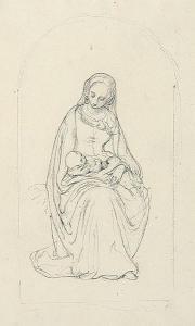DEUTSCHER KUNSTLER,Sitzende Madonna mit dem Jesuskind. Darstellung m,3649,Winterberg Arno 2017-05-13