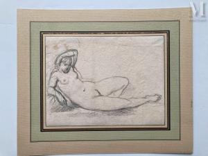 DEVÉRIA Achille Jacques Jean Marie 1800-1857,Femme nue allongée,Millon & Associés FR 2024-02-08