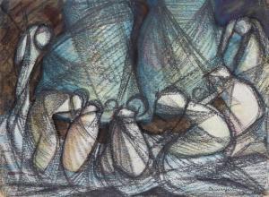 DEVAYANI Krishna 1918-2002,At the feet of their Master,Rosebery's GB 2022-10-28