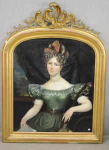 DEVIGNE Félix 1800-1800,Portrait de dame,1830,Rops BE 2018-01-28