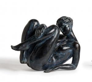 DEVILLE CHABROLLE Marie Paule 1952,Femme nue assise en équilibre,Pescheteau-Badin FR 2022-11-21