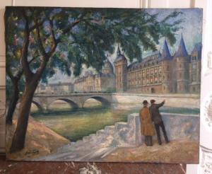 DEVILLE Jean 1901-1972,Les Ponts de Paris,1935,Osenat FR 2018-09-30