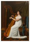 DEVILLERS Georges,Portrait présumé de la harpiste Pauline BOYER,1805,Millon & Associés FR 2023-11-23