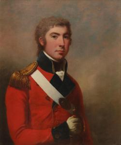 DEVIS Arthur William,Portrait of young officer, half-length, in uniform,Woolley & Wallis 2021-08-11