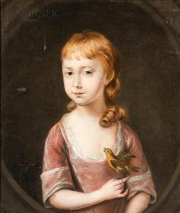 DEVIS Arthur 1712-1787,Young Girl with a Goldfinch,1776,Skinner US 2022-06-30