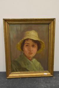 DEVOS Albert Isidore 1868-1950,Portrait de femme,Rops BE 2021-06-06
