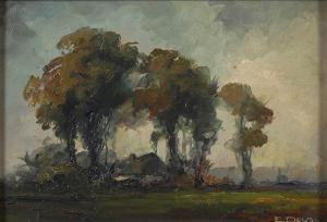 devos Emiel 1886-1964,Kleine Landschaft,1964,Wendl DE 2018-03-01