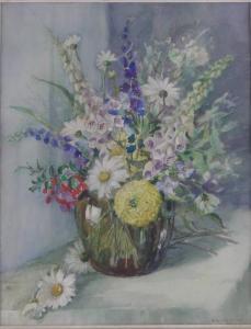 DEWAR Geraldine,still life summer flowers,Burstow and Hewett GB 2017-05-31