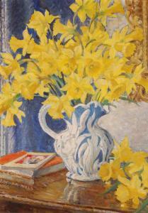 DEWAR-MILLS JOHN,Still life study daffodils,1958,Burstow and Hewett GB 2008-10-22