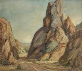 DEWEY Alfred James 1874-1958,Desert Canyon - Arizona,John Moran Auctioneers US 2016-06-18