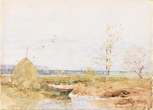 DEWEY Charles Melville 1849-1937,Coastal Landscape at Low Tide,Swann Galleries US 2023-09-21