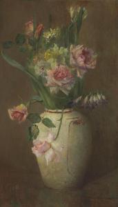 DEWING Maria Oakey 1845-1928,Spring Flowers with Roses, Daffodils,1923,Christie's GB 2012-11-28
