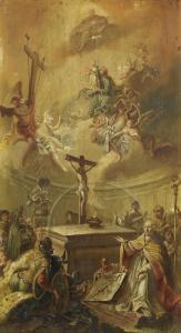 DEYRER Johann Baptiste,A vision of the Immaculate Conception before a bis,Bonhams 2015-04-29