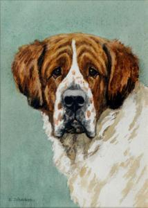 DEYRUP DOROTHY JOHNSON 1908-1961,A ST. BERNARD DOG,Mellors & Kirk GB 2019-07-24