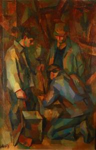 DEZSO Jozsef 1935-1995,Workers,Pinter HU 2022-01-16