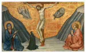di BARTOLO Taddeo 1362-1422,A Crucifixion with the Virgin, Saint John the Evan,Sotheby's 2022-01-27