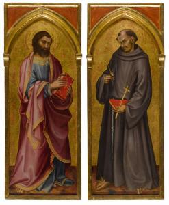 di BARTOLO Taddeo 1362-1422,Saint Simon - Saint Francis of Assisi,Sotheby's GB 2021-01-28