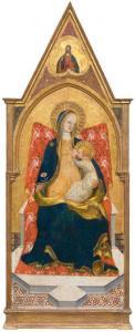 DI BIAGIO SANGUIGNI Battista 1393-1451,Enthroned Madonna Lactans,Galerie Koller CH 2018-09-28