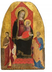 DI BIAGIO SANGUIGNI Battista 1393-1451,Madonna and Child enthroned with Saint John,Palais Dorotheum 2021-11-10