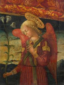 di BICCI Neri 1419-1491,The archangel Gabriel.,1470–80,Galerie Koller CH 2021-10-01
