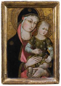 di BINDO Benedetto 1300-1400,Die Madonna mit dem Christusknaben,Nagel DE 2019-02-27