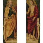 di BORGOGNONE Ambrogio Stefano 1460-1523,SAINT PETER AND AN ATTENDANT PAGE; SAINT JO,1514,Sotheby's 2009-01-29