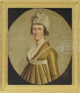 DI CALCUTTA William wood 1774-1857,ANCESTRAL PORTRAITS OF A MAN & WOMAN,James D. Julia US 2016-08-25