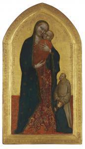 di CIONE Jacopo 1365-1398,The Madonna and Child with a Franciscan Saint comm,Christie's 2020-10-15