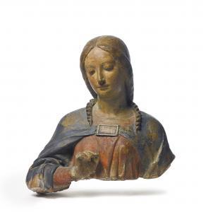 di CIVITALI Matteo Giovanni 1436-1501,BUST OF THE VIRGIN OF THE ANNUNCIATION,Sotheby's GB 2015-01-29