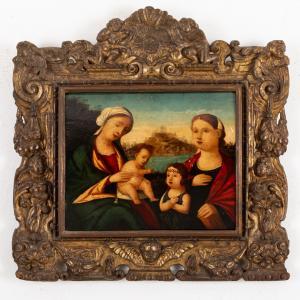 di COCCO Francesco 1900-1989,Madonna con il Bambino, San Giovanino e Santa Ca,Wannenes Art Auctions 2023-09-25