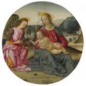 DI CORRADUCCIO Giovanni 1440-1495,THE MADONNA AND CHILD WITH AN ATTENDANT ANGEL,Sotheby's 2009-07-08