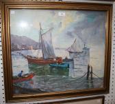 DI COSTANZOLO,Coastal View with Figures in a Boat,Tooveys Auction GB 2011-10-05