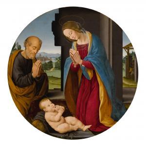 DI CREDI Lorenzo 1459-1537,Adoration of the Christ Child,Sotheby's GB 2021-01-28