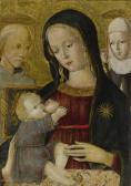 DI DOMENICO PIETRO 1457-1533,MADONNA AND CHILD WITH SAINT BERNARDINO AND SAINT ,Sotheby's 2018-02-02