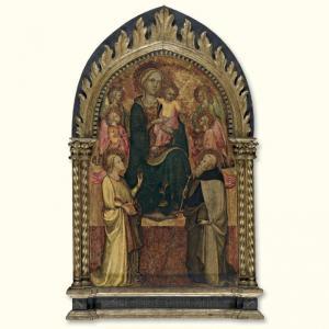 di FRANCHI Rossello Jacopo,madonna and child flanked by saints lucy and antho,Sotheby's 2006-01-26