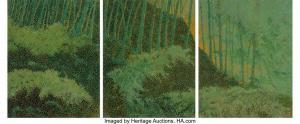 DI GIORGIO Joseph 1931-2000,Ithaca Gorge (triptych),1982,Heritage US 2022-02-11