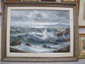 DI GIULIO BRUNO 1943,Choppy Seas on Coastline,20th century,Sheffield Auction Gallery GB 2022-03-04
