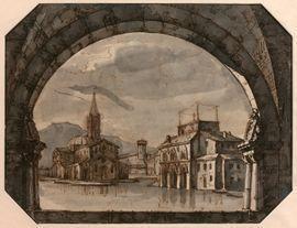 di GONZAGA Pietro Gottardo,Caprice d'architecture : lagune vue d'une fenêtre,Daguerre 2021-11-30