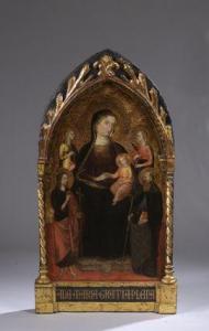 DI LORENZO Bicci 1368-1452,La Vierge à l\’Enfant sur un trône entre saint Jea,Rossini FR 2021-04-08